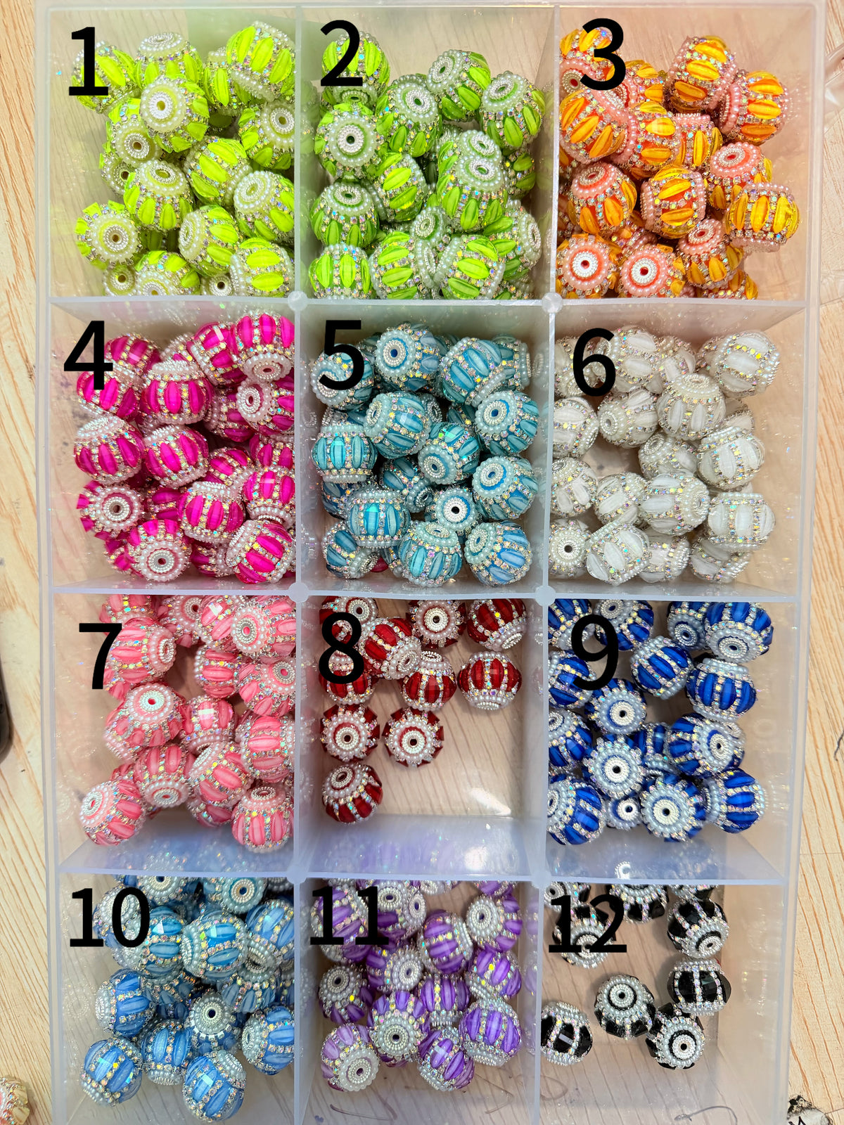 fancy bead fancy acrylic base bead Lantern bead lantern with chain and pearl beads colored random mix diy beas ranom mix color