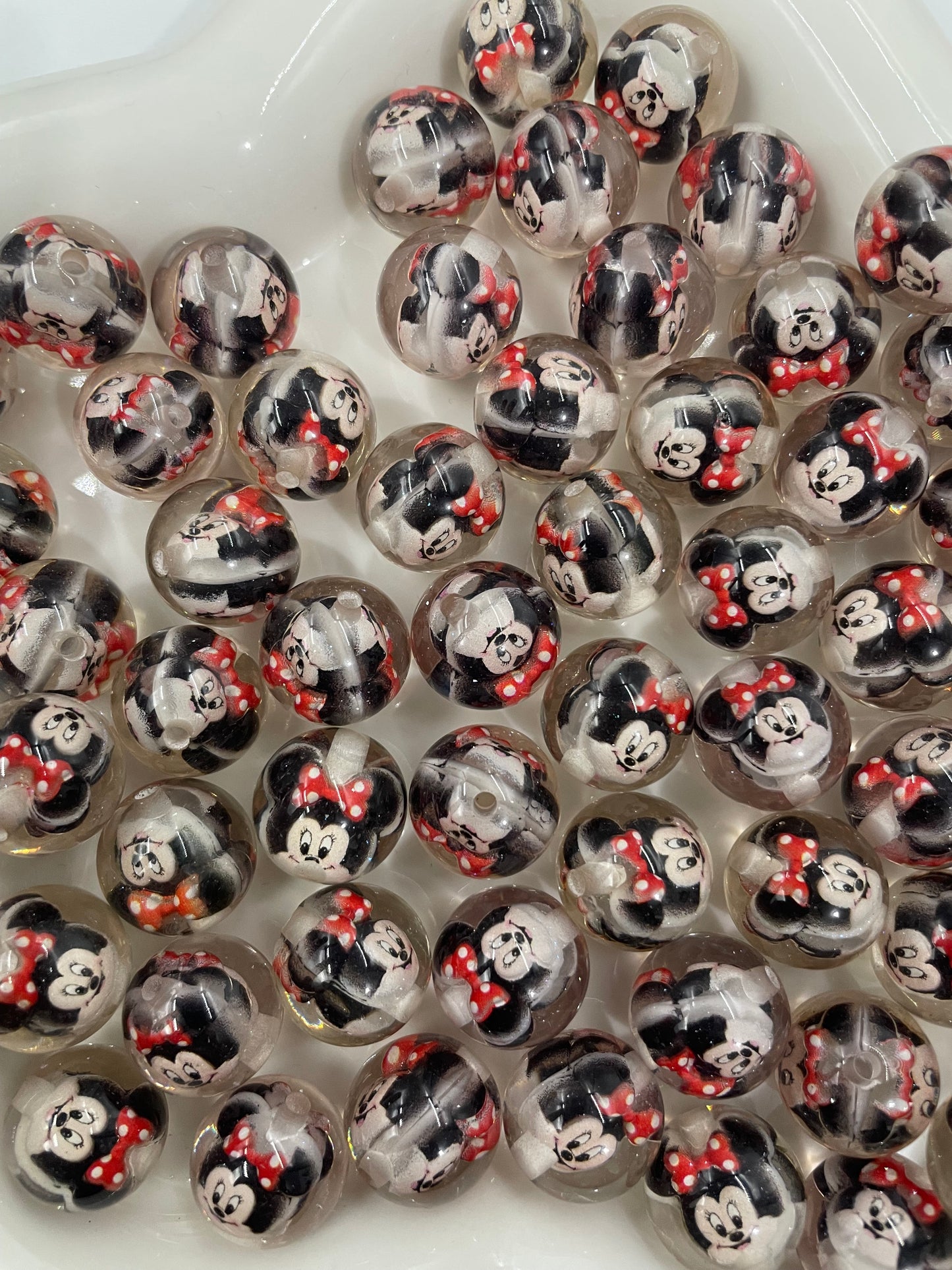 Acrylic beads Halloween Beads Lips Heart Pumpkin Ghost Cartoon printed beads and a series of multi-element beads 16mm