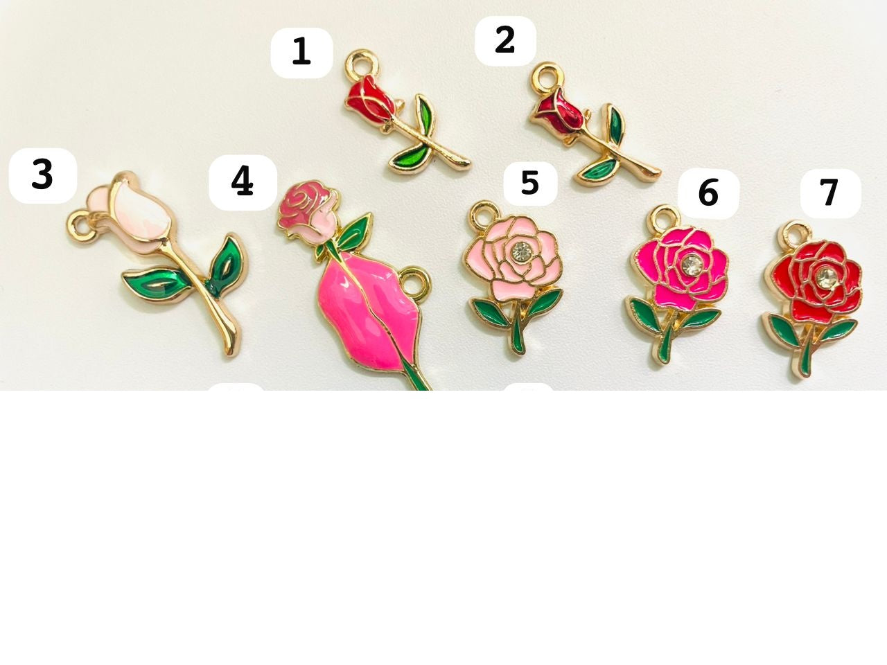 DIY hanging accessories Pendant Metal Alloy Flower Rose flower