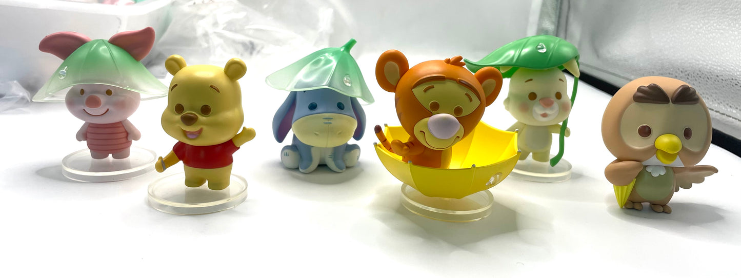 raining day raining season Winnie pooh pen topper figure character bling bag