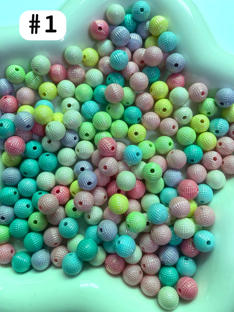Acrylic beads Various styles and types of beads 7mm-10mm