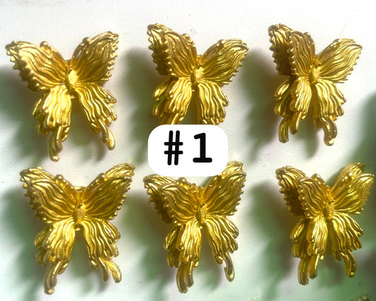 Metal Alloy Butterfly spacers Metal beads Gold, silver, rose golden beads 20mm Random Mix