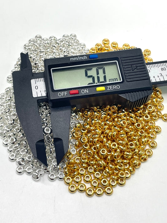 Metal alloy DIY gasket String of beads Hand bracelet Spacers Circular barrier sheet 5mm 6mm