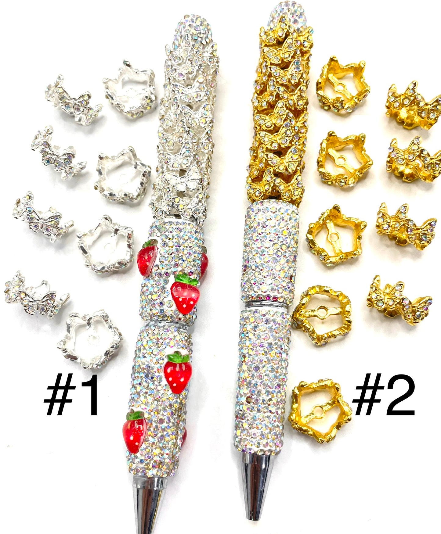 Bead spacing, with colorful brick and stone butterfly appearance Spacers