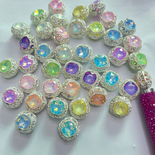square rhinestone bead mocha rhinestone bead ally beads