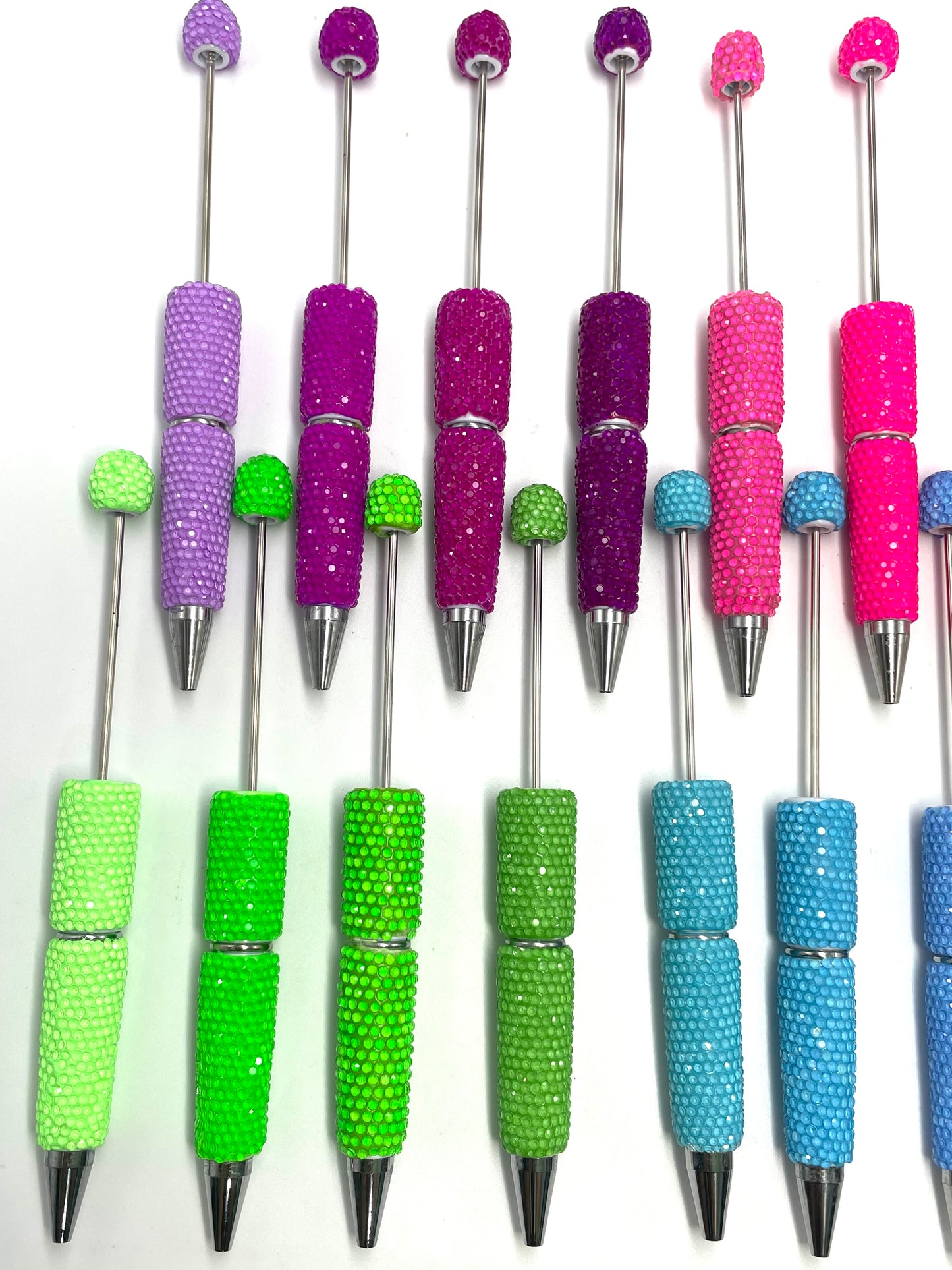 supplier two #1-#24beaded beadable jelly rhinestone neon colors Clay pen neon pen Neon color Rhinestone DIY Colorful Clay Writing Tools Random Mix（副本）