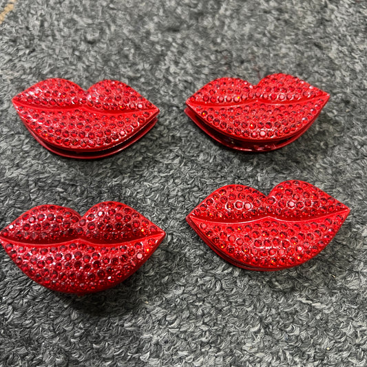 fancy charm  red lips beadable beads