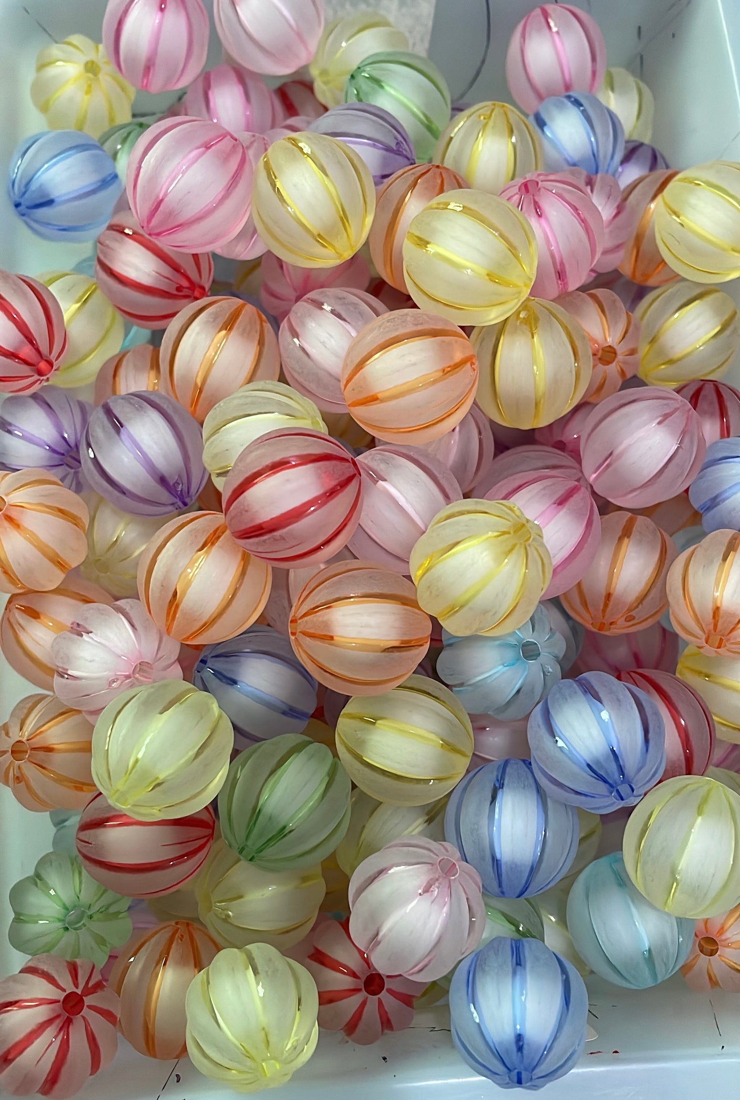 Pumpkin Bead Lantern Bead Colorful Frosted Acrylic Pumpkin Bead (11mm &16mm &20mm)