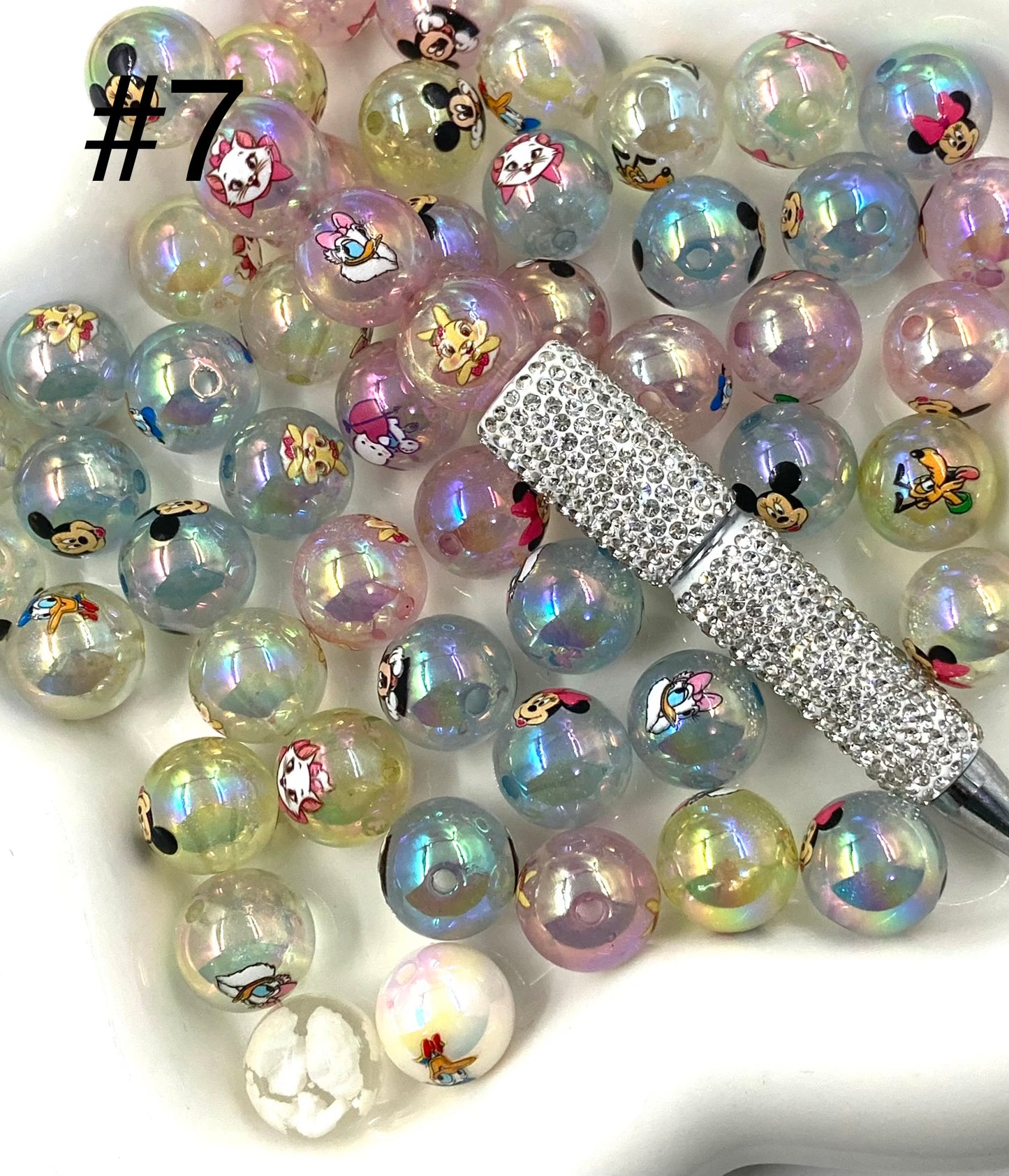 Acrylic Beads Collection Various styles Beads Cute cartoon print Beads 16mm
