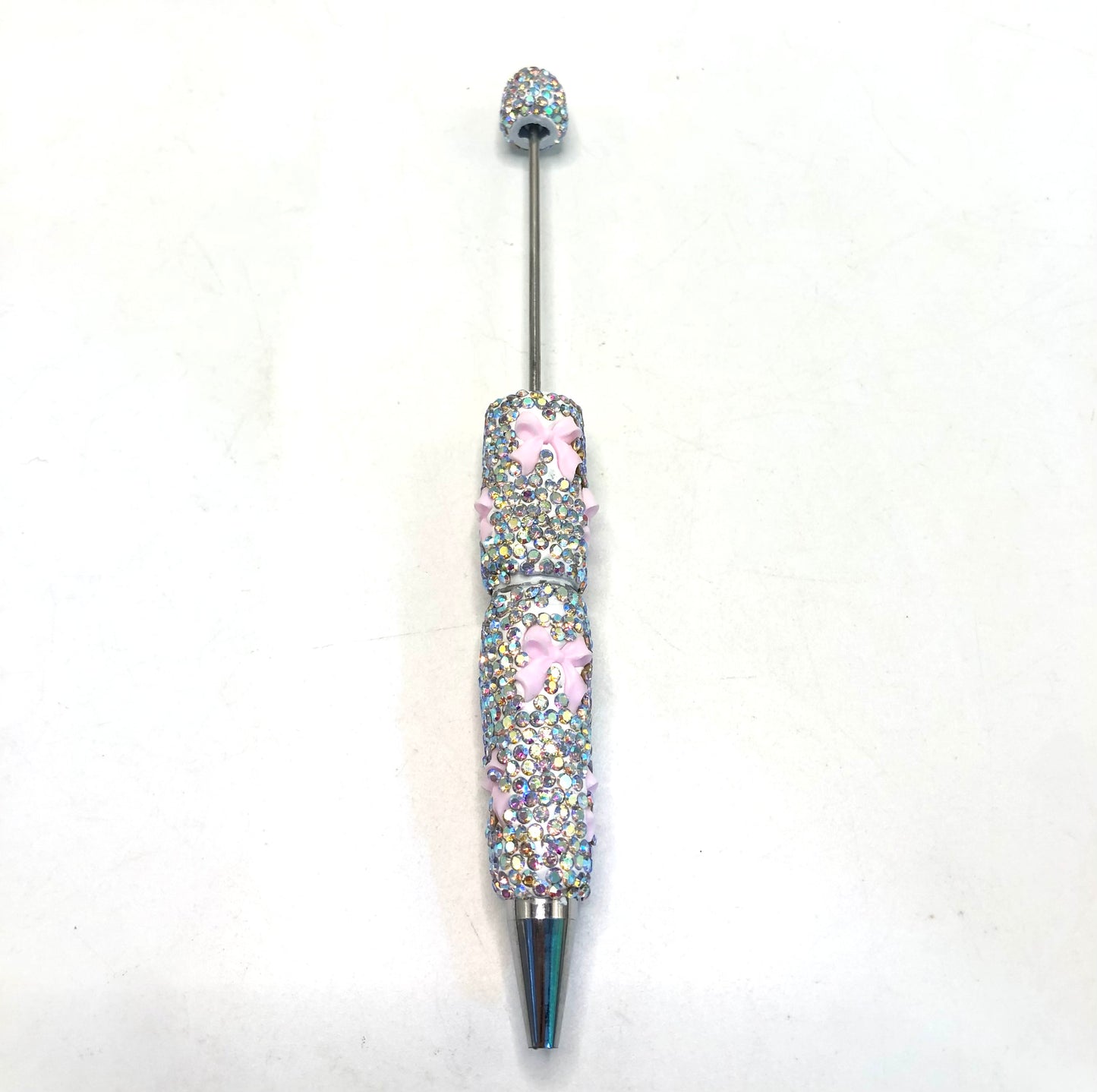 fancy pen rhinestone pen with bow clay rhinestone pen mix color
