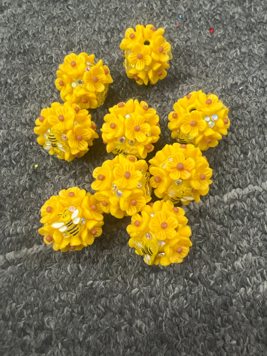Bee flower beads