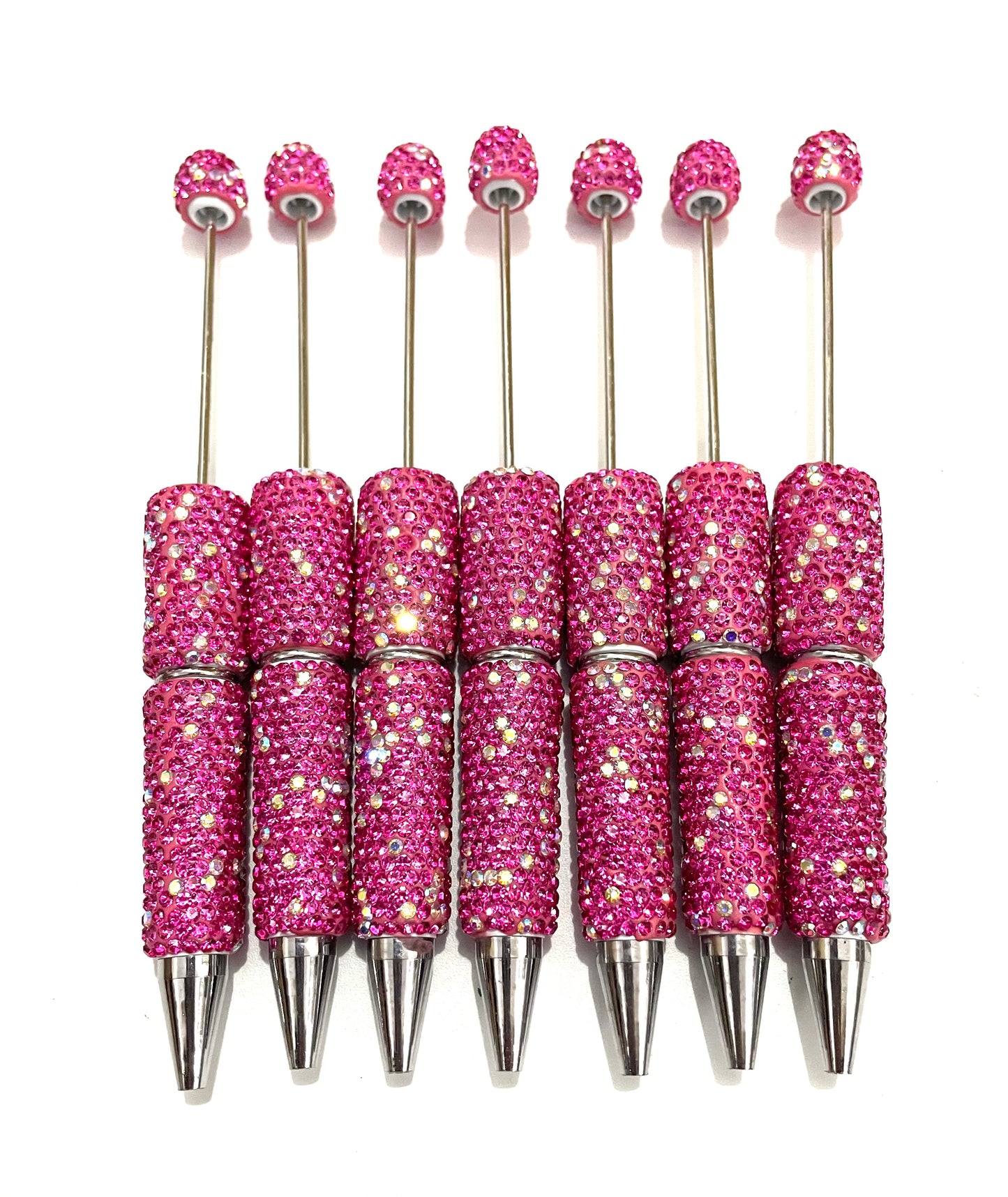 #24 -#30 new hot pink AB color fancy rhinestone pen clay rhinestone pen diy pen colored