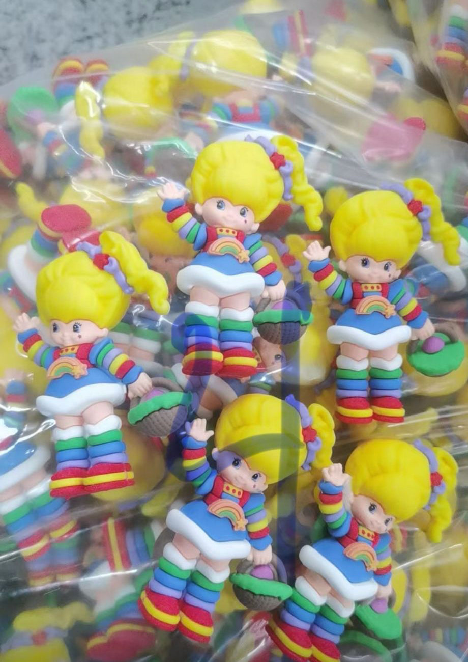 silicone topper figure character rainbow brite silicone without hole