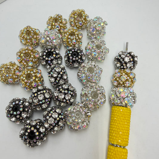 Fancy rhinestone bead sparkling chain beads