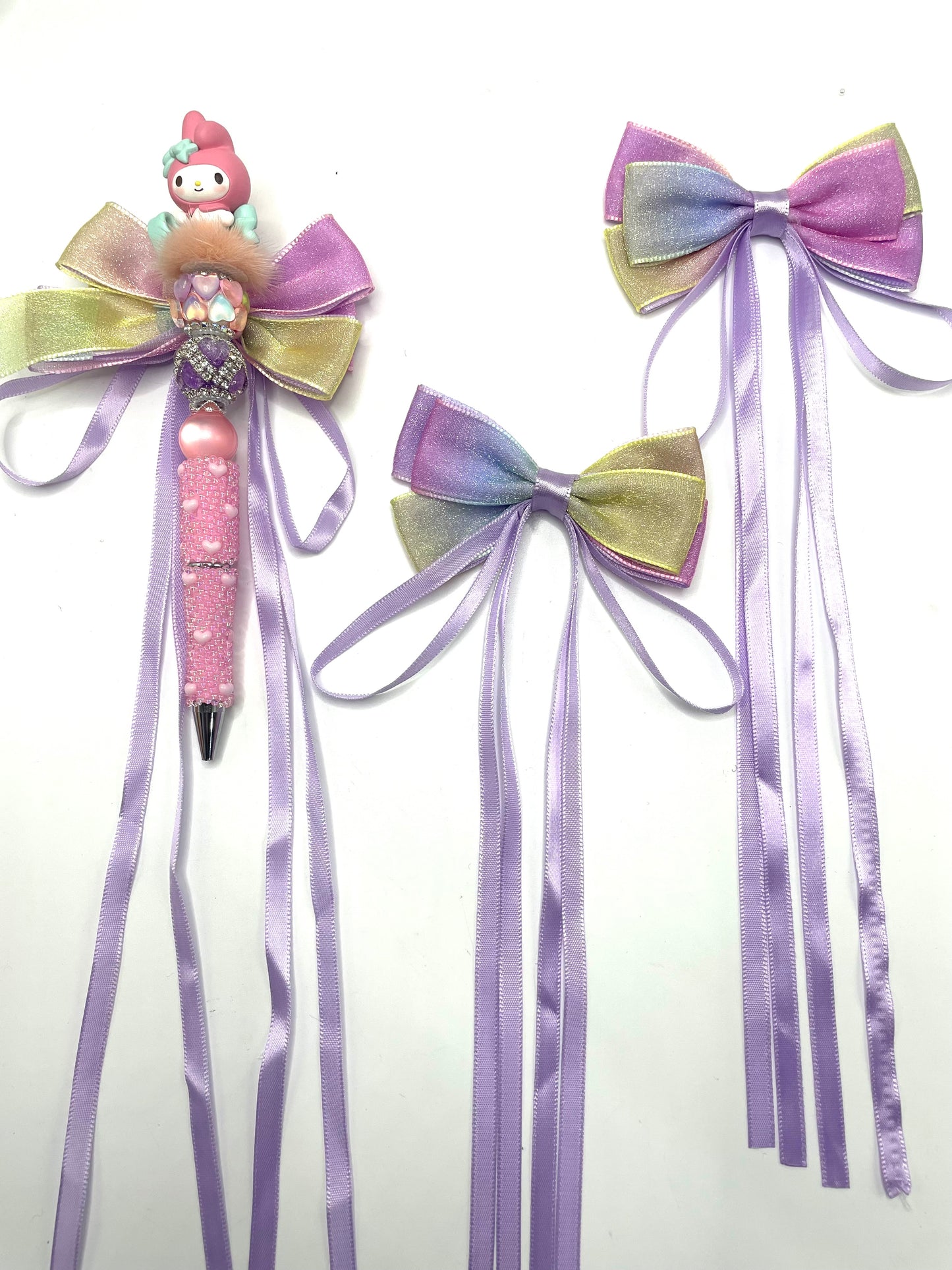 Textile bow accessories material for diy beads for any diy rainbow color
