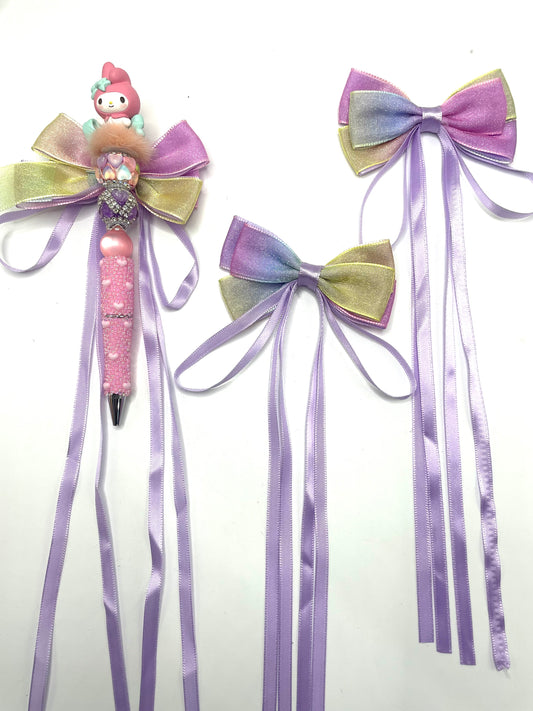 Textile bow accessories material for diy beads for any diy rainbow color
