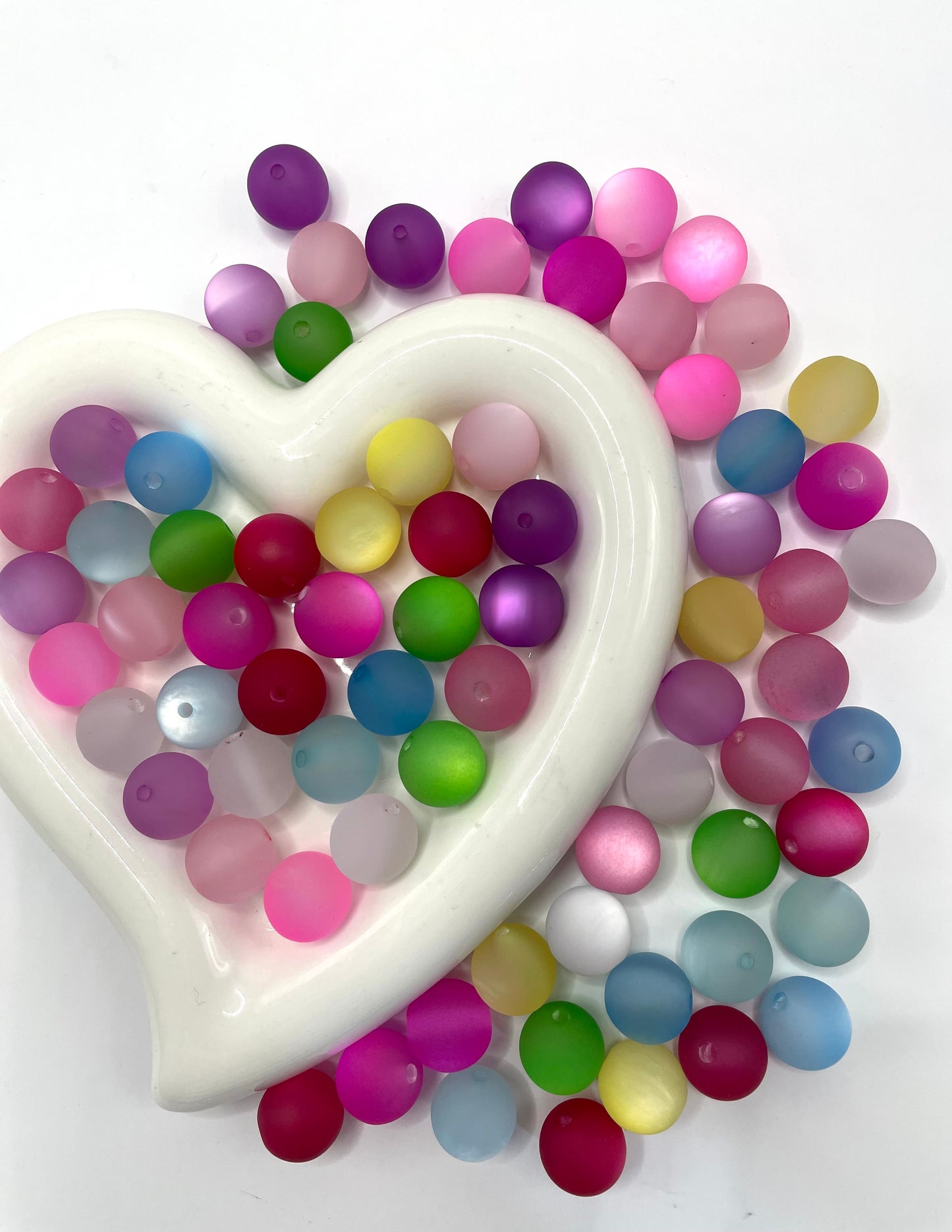 acrylic bead matte cat eye colorful ,random mix ,16mm