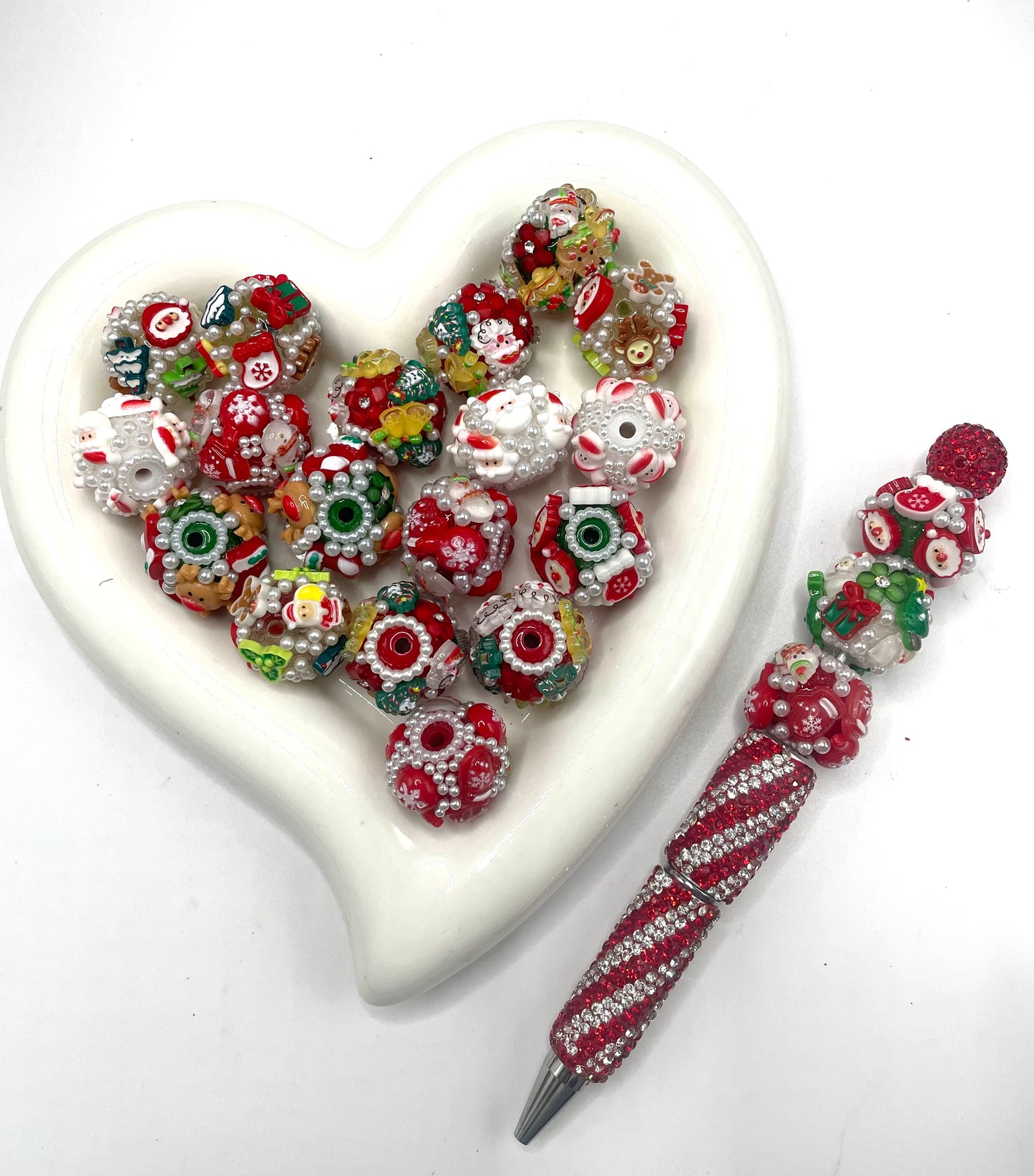 Christmas beads Xmas beads random mixed