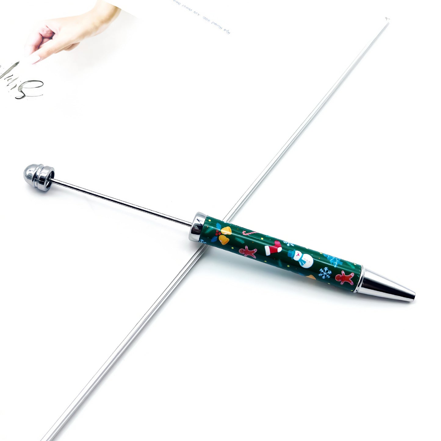 DIY Christmas  beaded pen Handmade personalized bead pen Christmas series Random Mix