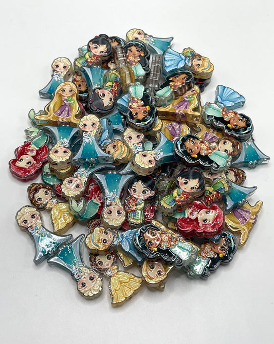 Acrylic beads Princess Series Acrylic cartoon beaded pieces （High30mm-Wide20mm）