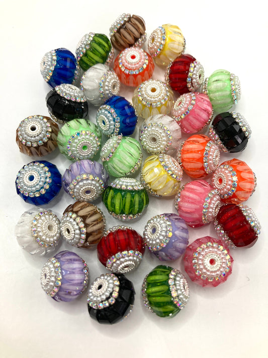 Fancy Beads Pumpkin beads Chain and pearl gasket Acrylic pumpkin beads Random Mix