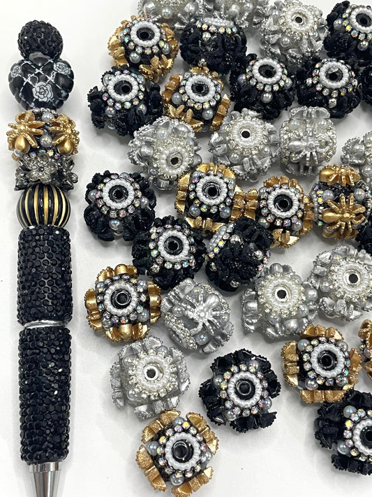 Fancy Beads Halloween Series Spider Beads Pearl gasket spacer Acrylic beads 18mm Random Mix