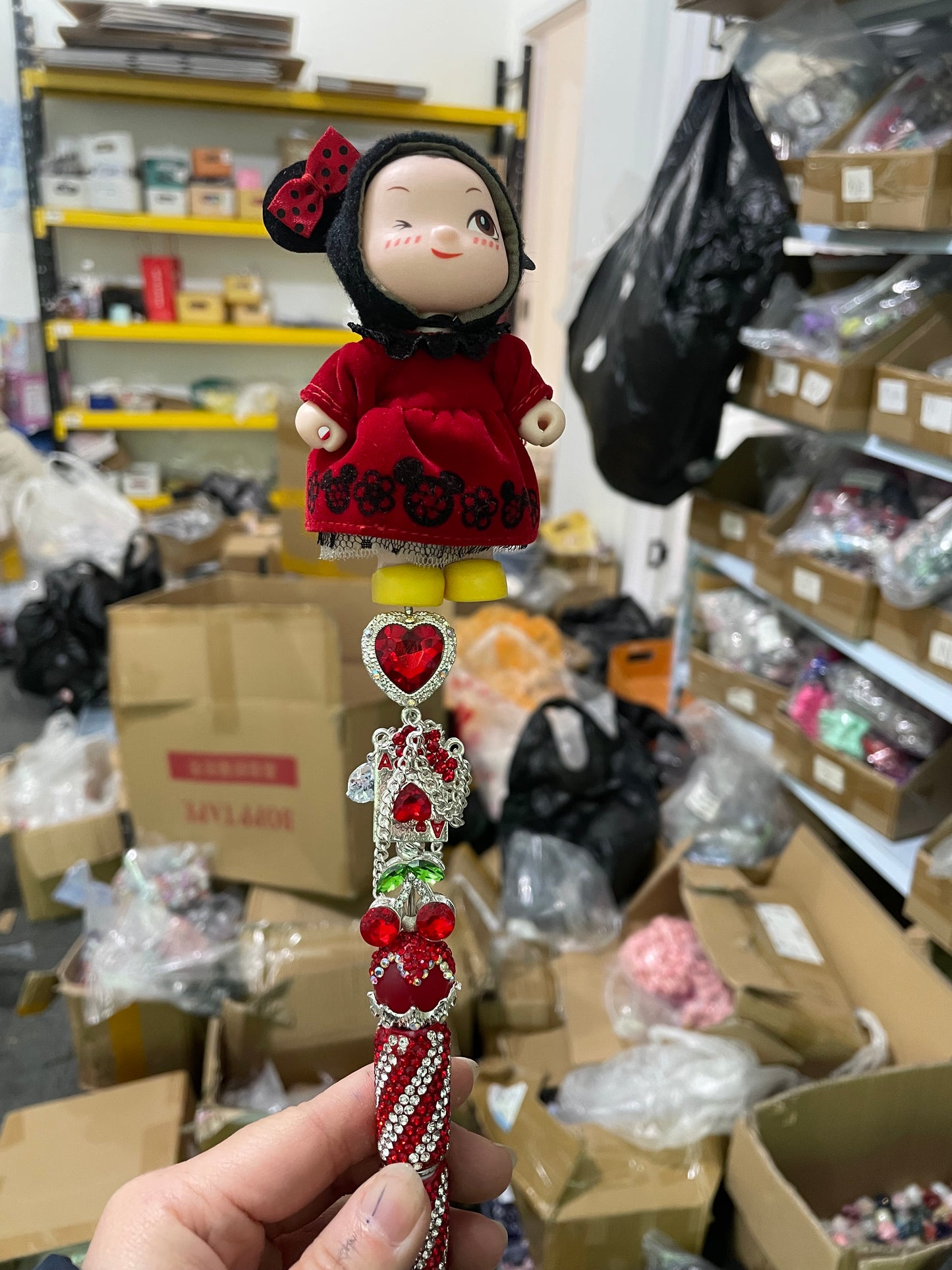 diy fancy beads fancy metallic heart with dangling beaded charm beads