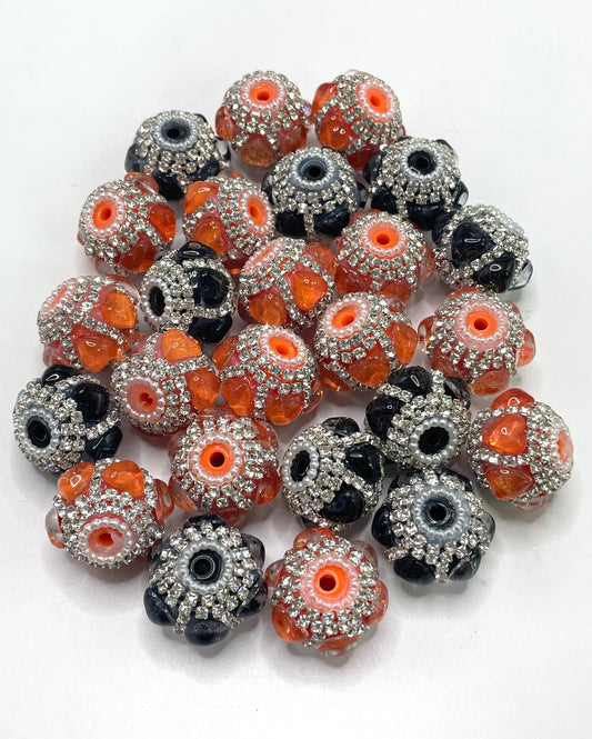 Fancy Beads Halloween Series Heart Chain and pearl gasket Random Mix