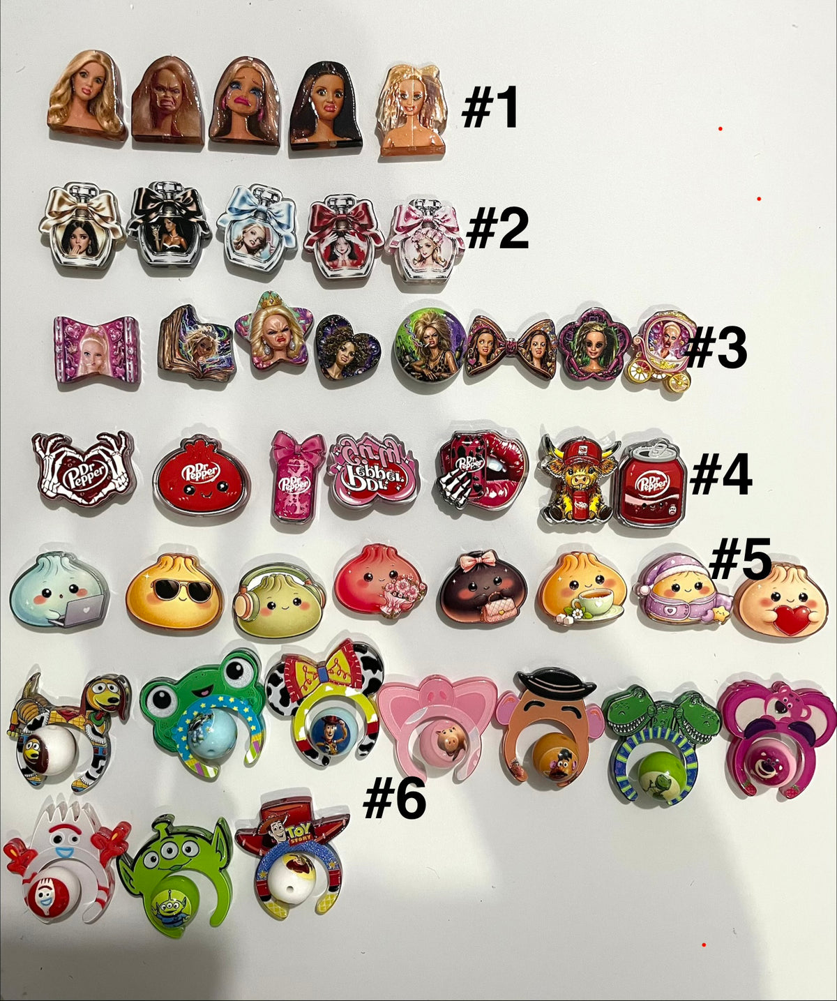 diy beaded beadable crylic  characters focal acrylic focal beads ,figures beads ,variety styles, fany barbie,random mix