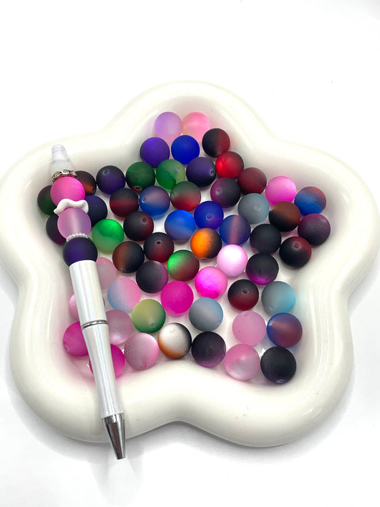 Acrylic beads Cat's eye beads ombre  Reflective beads 16mm