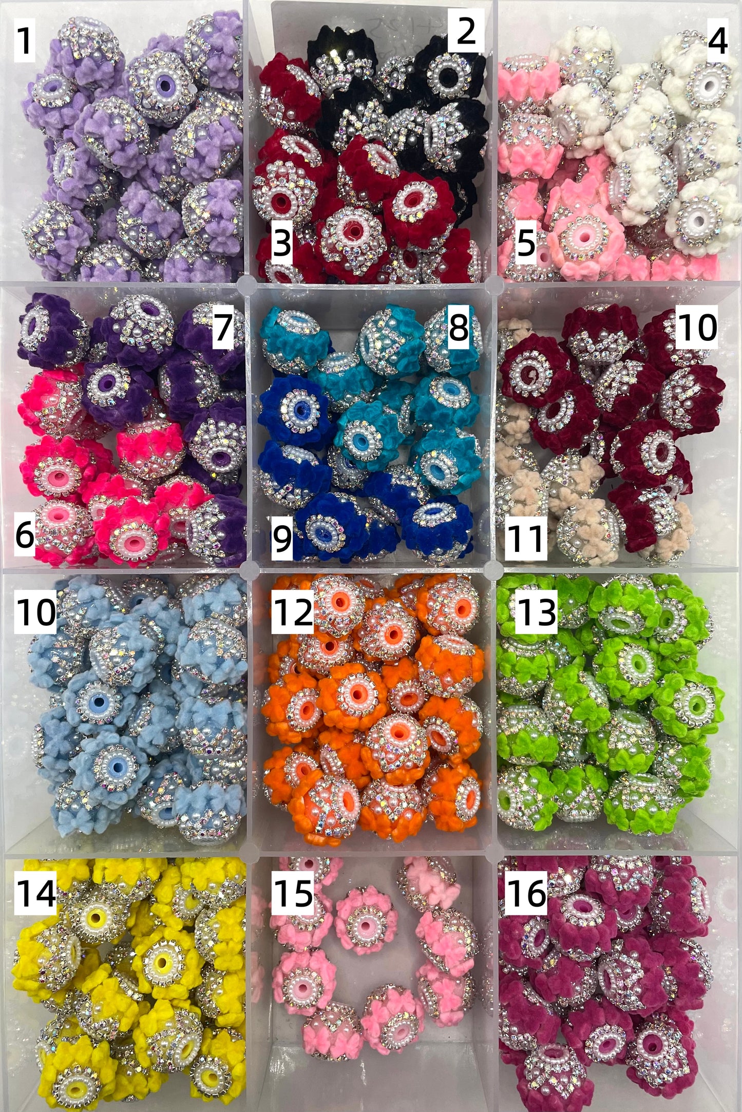 bow Fuzzy Chain Pearl gasket Pearl Multicolored fluffy bow ties Random Mix