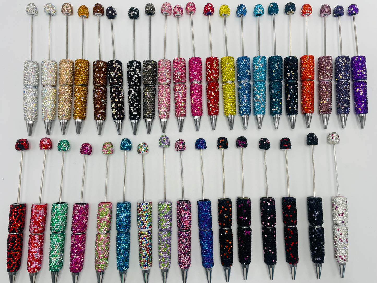 #1-#37 AB color clay rhineston pens diy pens Diy Rhinestone beadable pen Rhinestone pen Bling pen solid color Random MiX