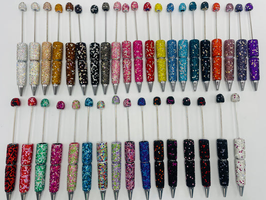 #1-#37 AB color clay rhineston pens diy pens Diy Rhinestone beadable pen Rhinestone pen Bling pen solid color Random MiX