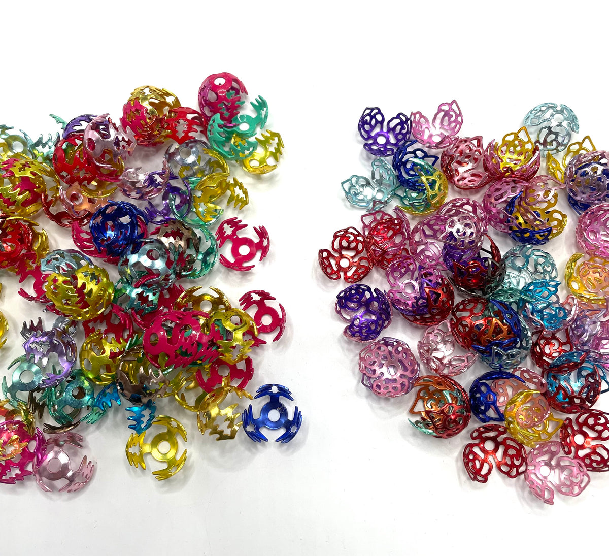diy beaded beadable beady bead cap (Heart & star & butterfly )Shape Metal With Gold,Silver And Metal Color Heart Bead Spacer variety styles ,16mm