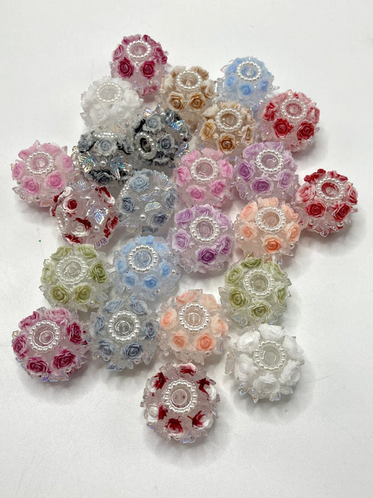 Beaded beads Transparent acrylic Pearl gasket UV Butterfly Random Mix