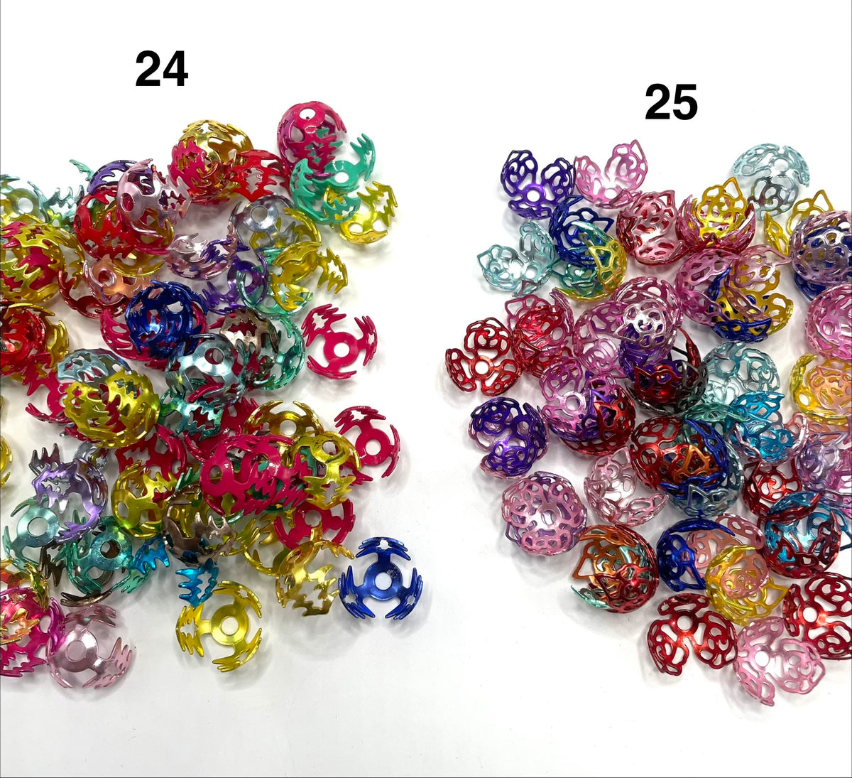 diy beaded beadable beady bead cap (Heart & star & butterfly )Shape Metal With Gold,Silver And Metal Color Heart Bead Spacer variety styles ,16mm
