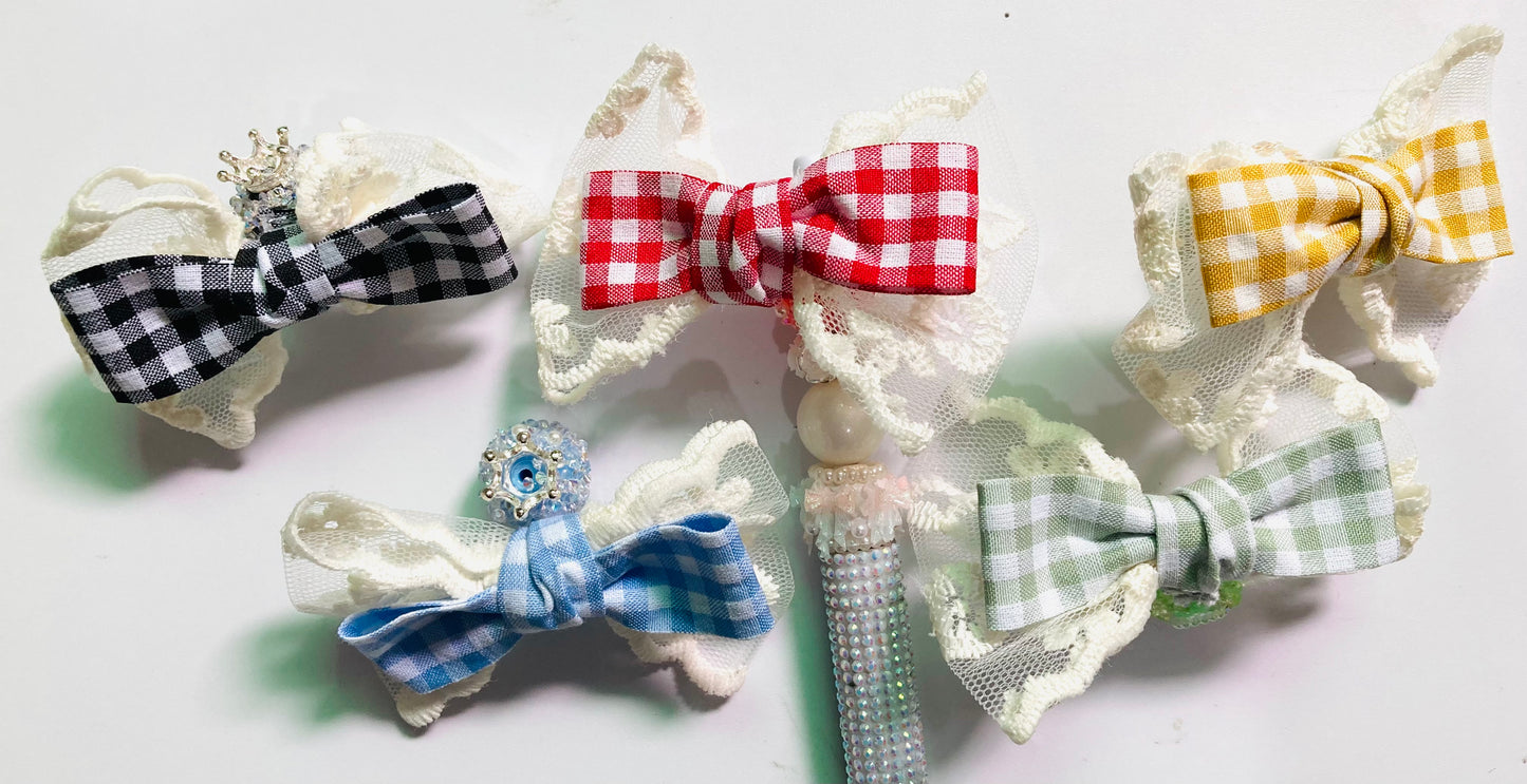 bow Ribbons with bow-shaped beads Lace bow tie Lace bow tie Beads