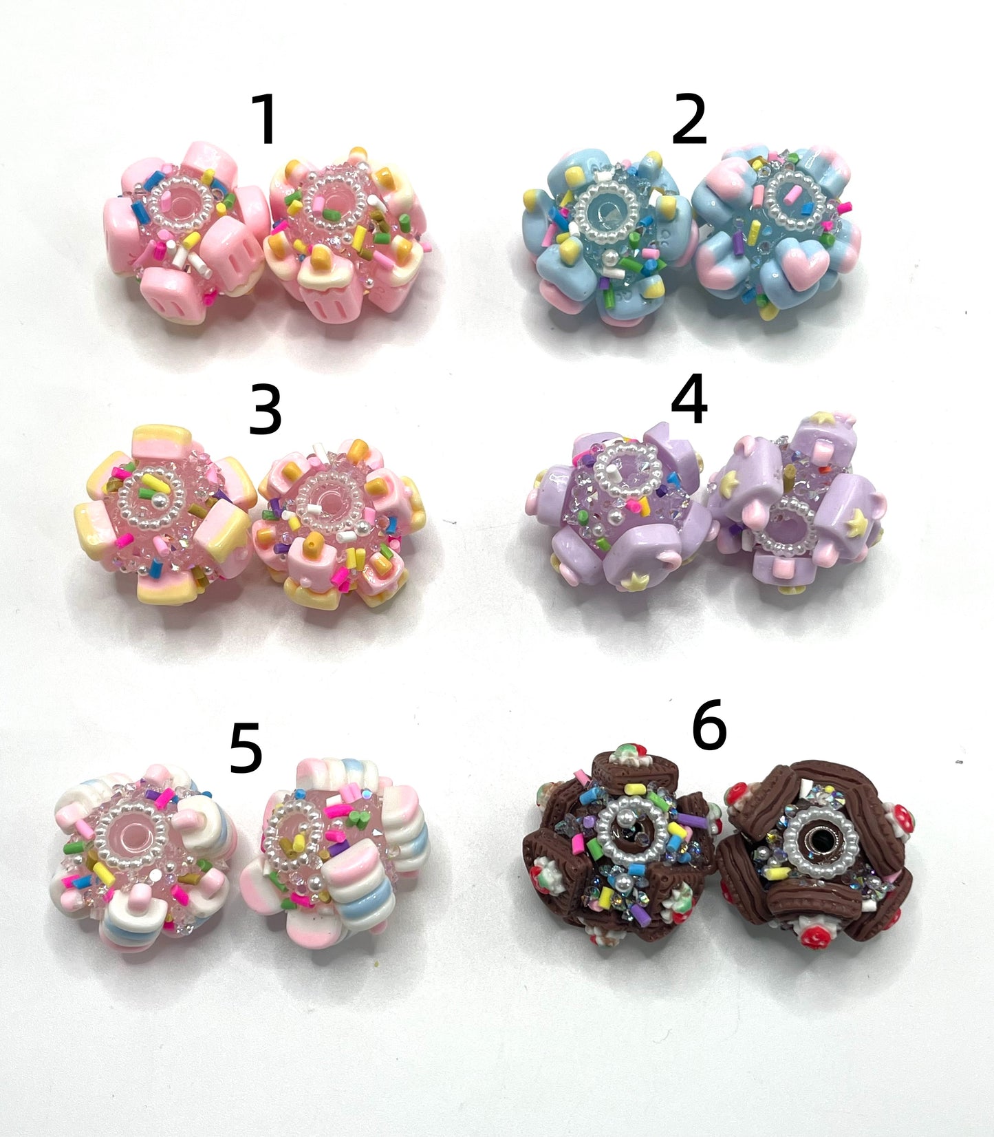 Cream beads Ice cream Pastries candy Sweet dessert beads Random Mix