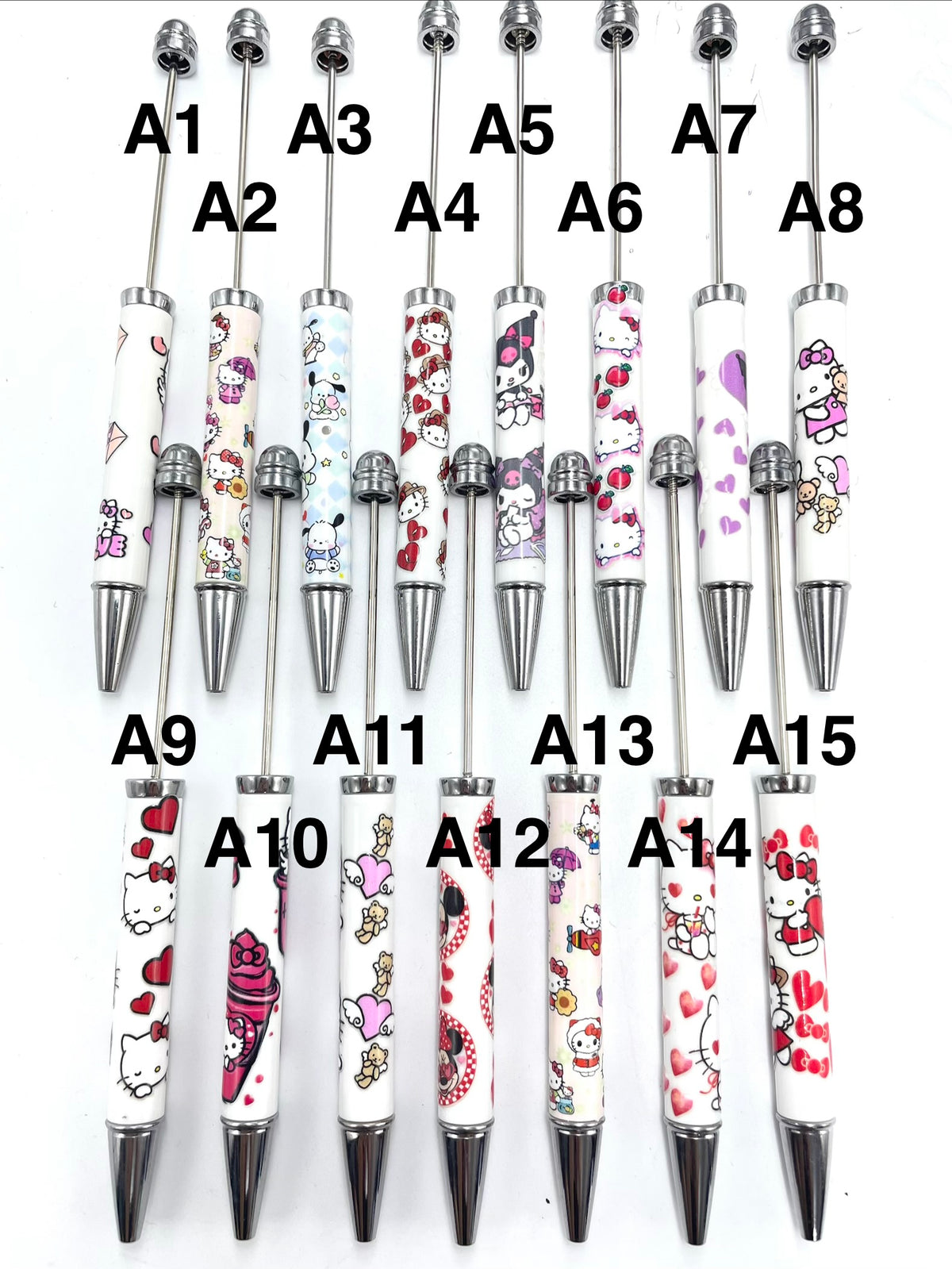 diy beaded beadable pen printed pen princess designer pen