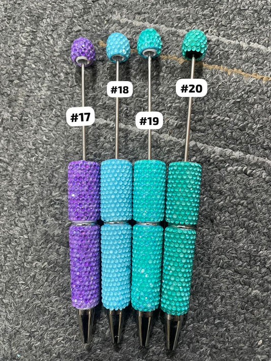 Neon A series #1 to #20 beaded beadable jelly rhinestone neon colors Clay pen neon pen Neon color Rhinestone DIY Colorful Clay Writing Tools Random Mix
