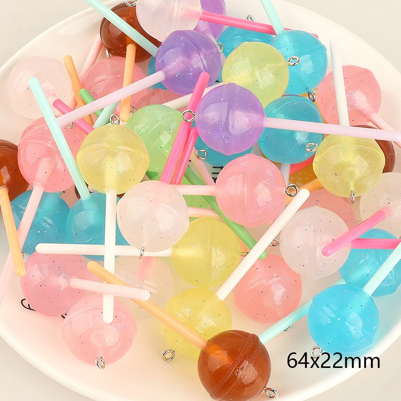 Hot selling colorful windmil seashell star heart rainbow bear sun flower candy lollipop charm pendant