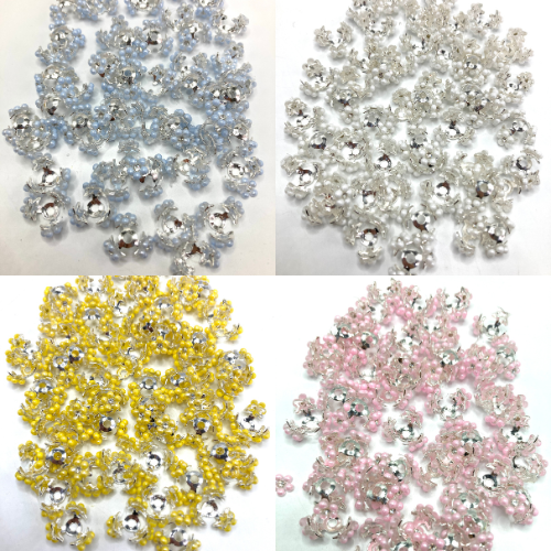 fancy bubble bead Bubble beads Cat's eye beads Rose flower interlocking beads Random Mix 19mm-20mm