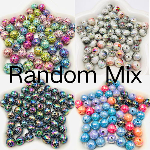 Acrylic Spider web acrylic beads Halloween series Random Mix 16mm