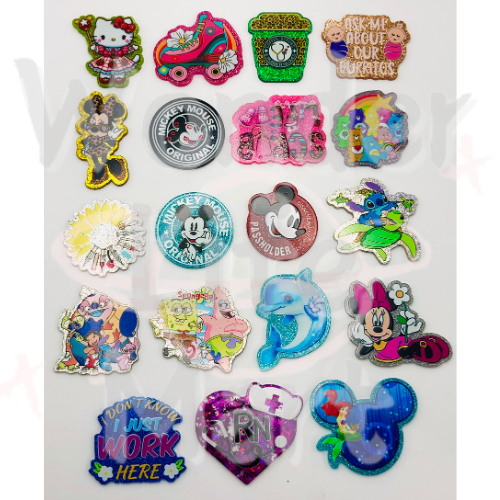 acrylic multi-style cartoon pendant Cartoon film glitter Random Mix