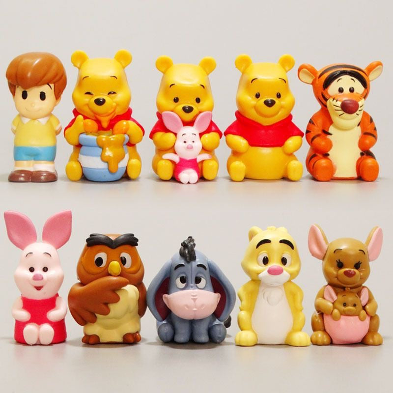 pen topper doll character figure bear Winnie pig leg tiger elephant