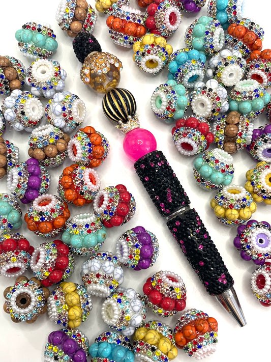 Bubble beads Fancy Beads Crack bubbles Colored chain Pearl gasket Random Mix