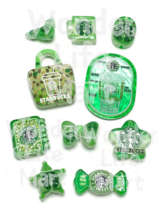 Starbuck Green Series Bag bow candy Heart Star Pendant Random Mix