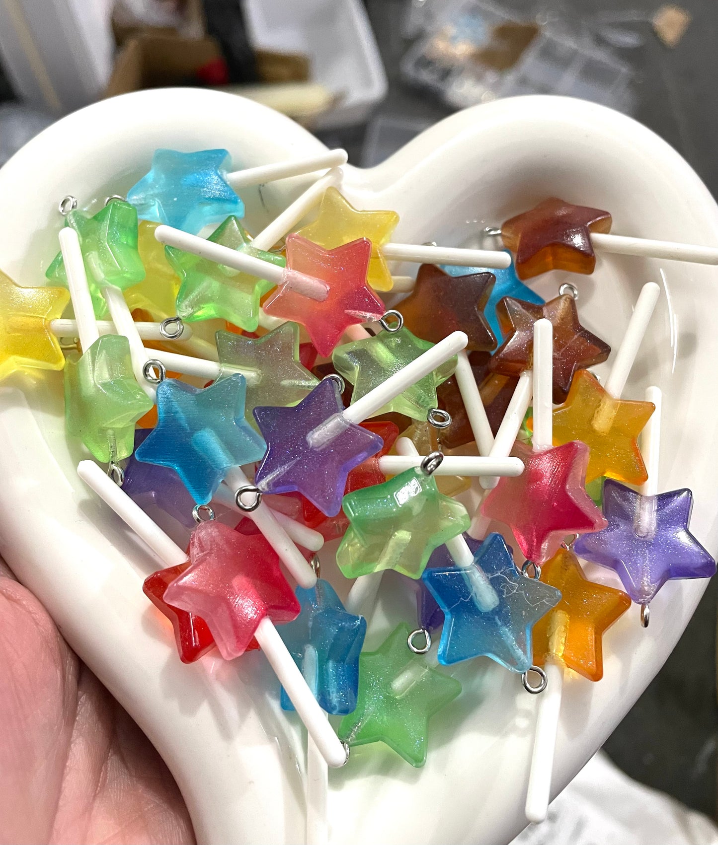 Hot selling colorful windmil seashell star heart rainbow bear sun flower candy lollipop charm pendant