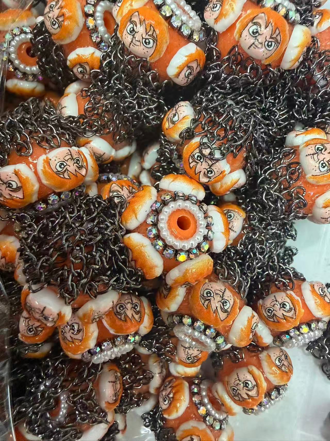 Beaded beadable fancy beads for Halloween Beetlejuice