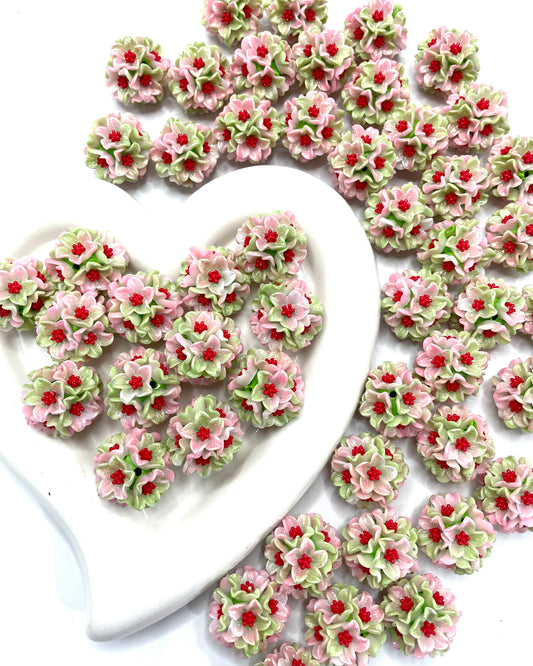 soft flower bead beaded flower diy beads Christmas series colors